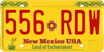 NM license plate 556RDW