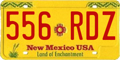 NM license plate 556RDZ