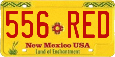 NM license plate 556RED