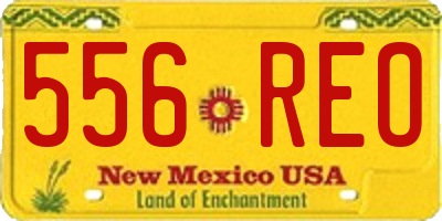 NM license plate 556REO