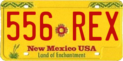 NM license plate 556REX