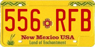 NM license plate 556RFB