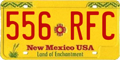 NM license plate 556RFC