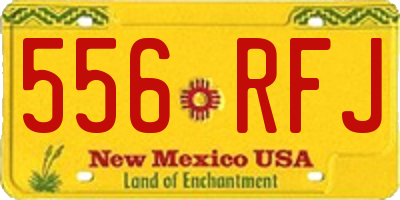 NM license plate 556RFJ