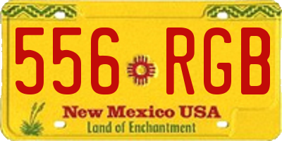 NM license plate 556RGB