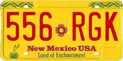 NM license plate 556RGK
