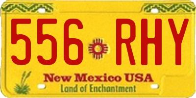 NM license plate 556RHY