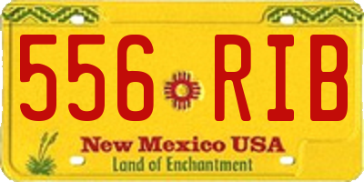 NM license plate 556RIB