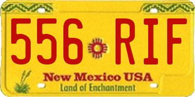 NM license plate 556RIF