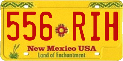 NM license plate 556RIH