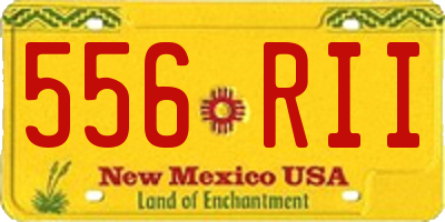 NM license plate 556RII