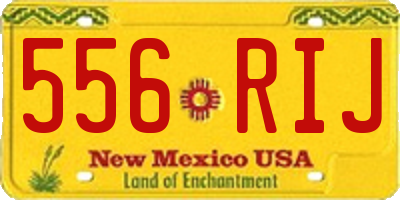 NM license plate 556RIJ