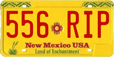 NM license plate 556RIP