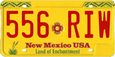 NM license plate 556RIW