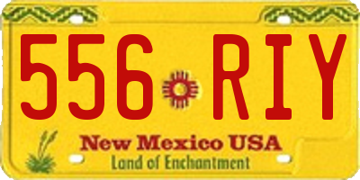 NM license plate 556RIY
