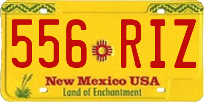NM license plate 556RIZ