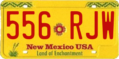NM license plate 556RJW