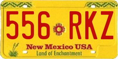 NM license plate 556RKZ