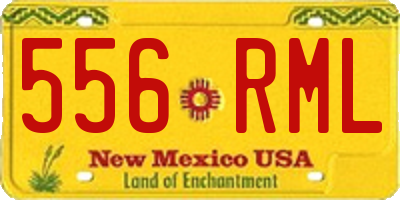 NM license plate 556RML