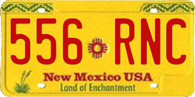 NM license plate 556RNC