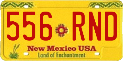 NM license plate 556RND