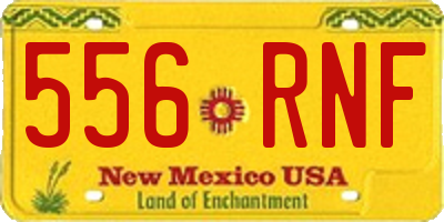 NM license plate 556RNF