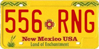 NM license plate 556RNG