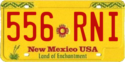 NM license plate 556RNI