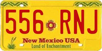 NM license plate 556RNJ