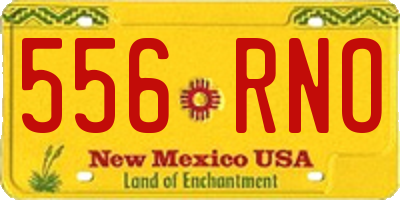 NM license plate 556RNO