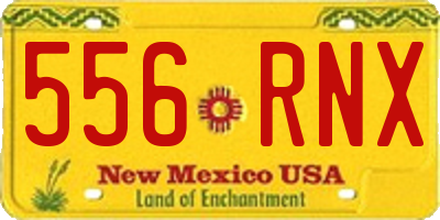 NM license plate 556RNX