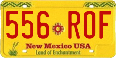 NM license plate 556ROF
