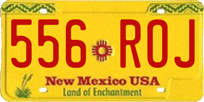 NM license plate 556ROJ
