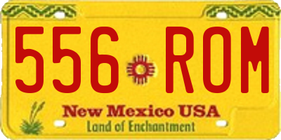 NM license plate 556ROM