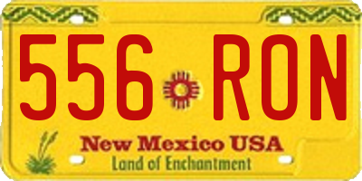 NM license plate 556RON
