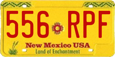 NM license plate 556RPF