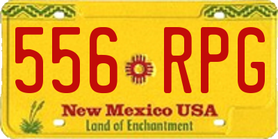 NM license plate 556RPG