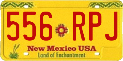 NM license plate 556RPJ