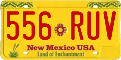 NM license plate 556RUV