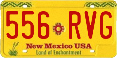 NM license plate 556RVG