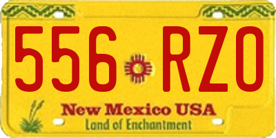 NM license plate 556RZO