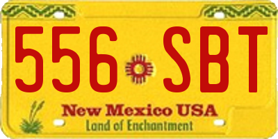 NM license plate 556SBT