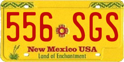 NM license plate 556SGS