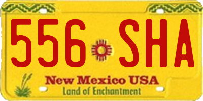 NM license plate 556SHA