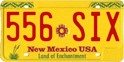 NM license plate 556SIX