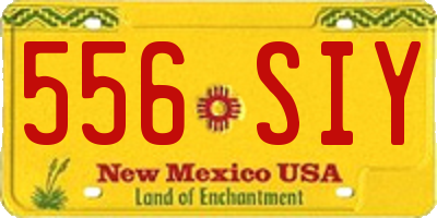 NM license plate 556SIY