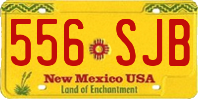 NM license plate 556SJB