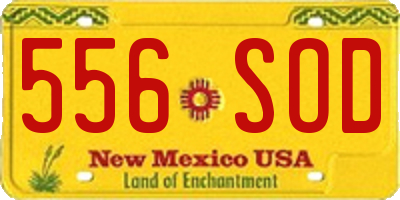 NM license plate 556SOD