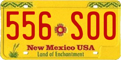 NM license plate 556SOO