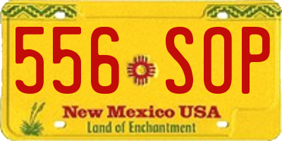 NM license plate 556SOP